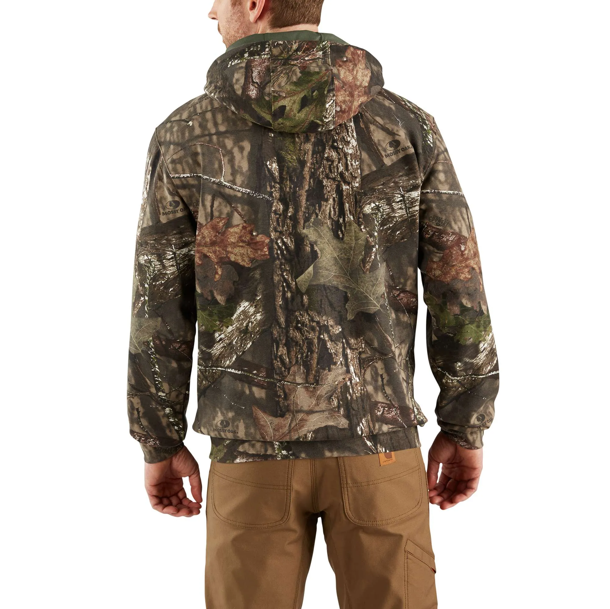 Midweight Camo Sleeve Logo Hooded Sweatshirt