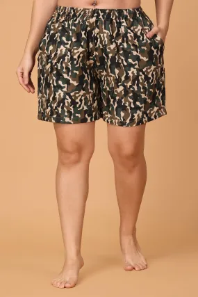 Military Mirage Printed Shorts