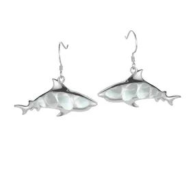 Mother of Pearl Shark Earrings