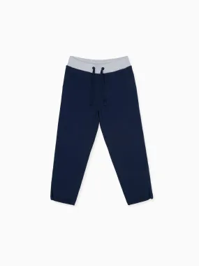 Navy Julius Kids Cotton Jogging Bottoms