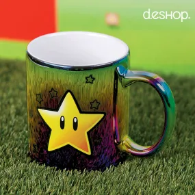 OFERTA Super Mario : Taza acabado metalico (Star Power) 315 mL