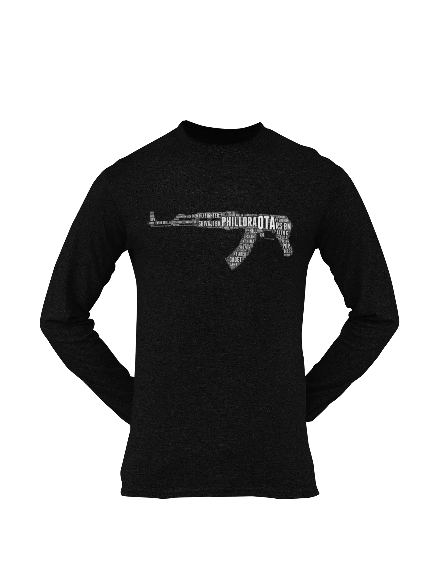 OTA T-shirt - Word Cloud Phillora - AK-47 Folding Stock (Men)