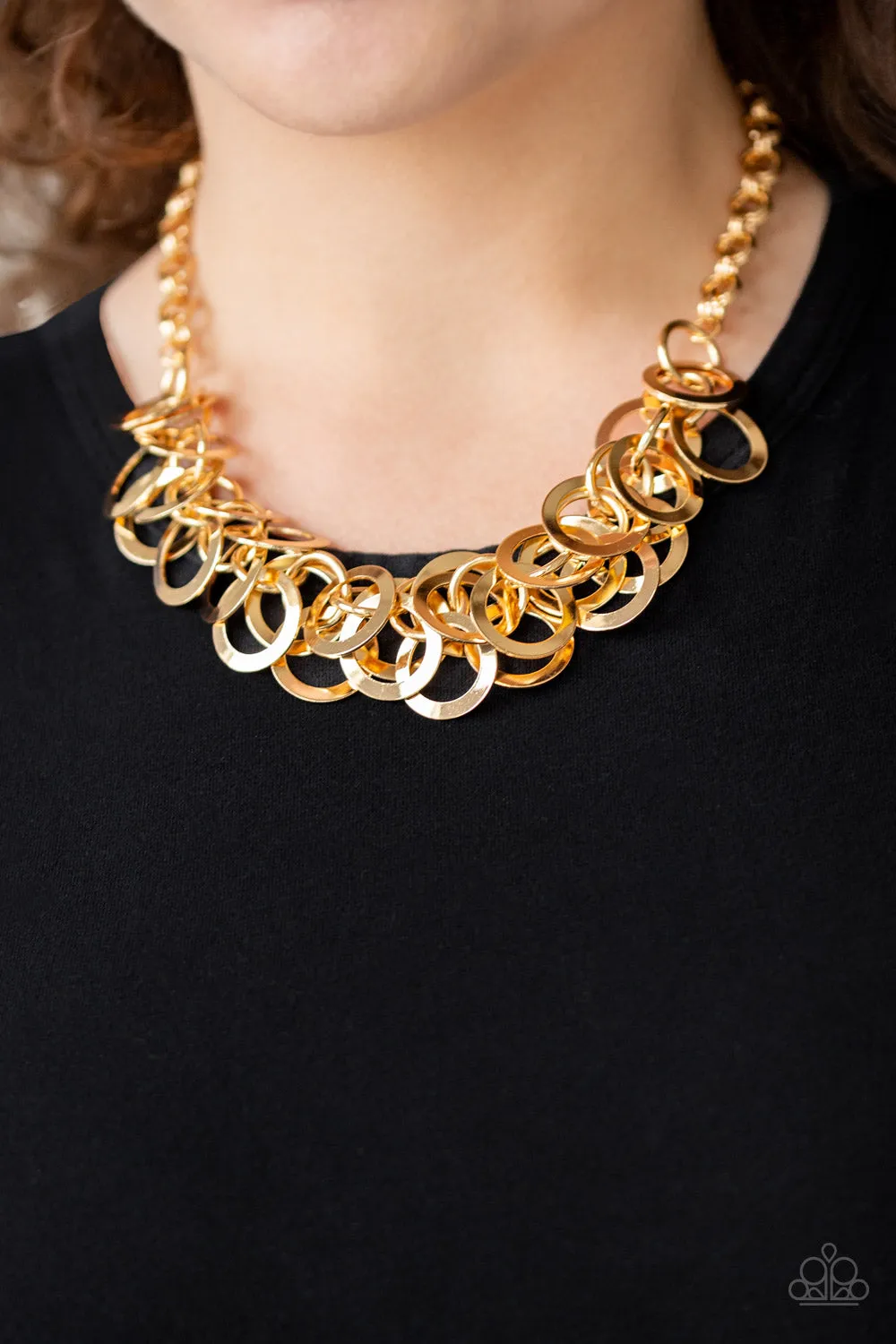 Paparazzi Accessories  - Ringing In The Bling #L694 - Gold Necklace