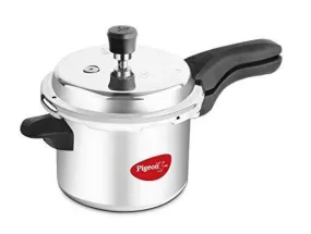 Pigeon Calida Induction Base Aluminium Pressure Cooker with Outer Lid, 5 Litres