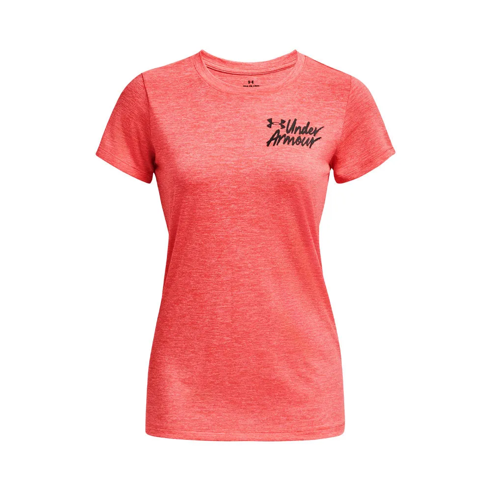 Playera Manga Corta para Mujer Tech Twist Graphic SS Rojo