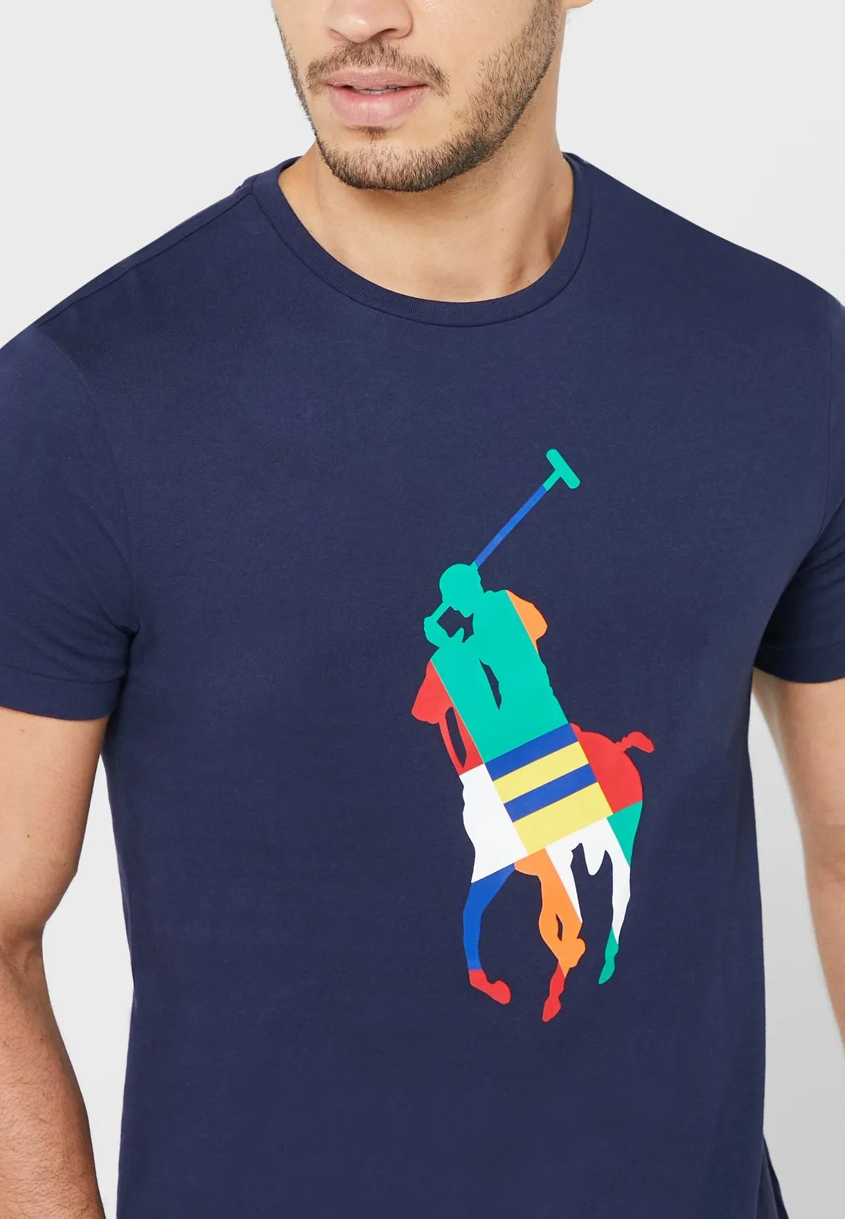 Polo Ralph Lauren Navy Logo Printed T Shirt