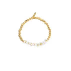 SAMPLE - GOLDEN DOT WHITE BRACELET