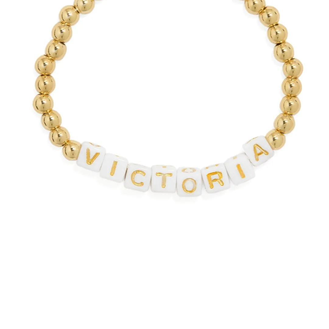 SAMPLE - GOLDEN DOT WHITE BRACELET