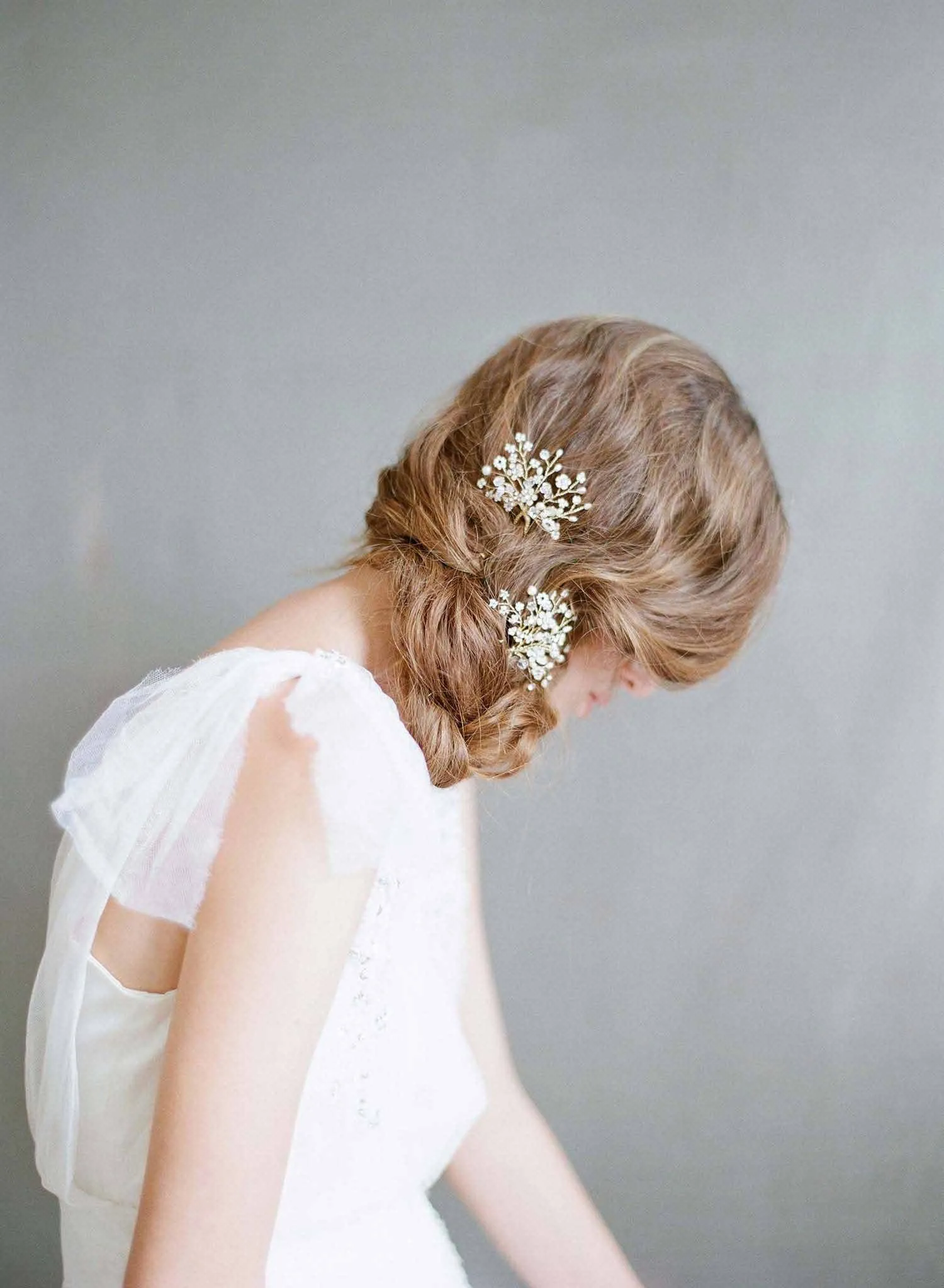 Shimmering blossom burst hair pins - Style #706