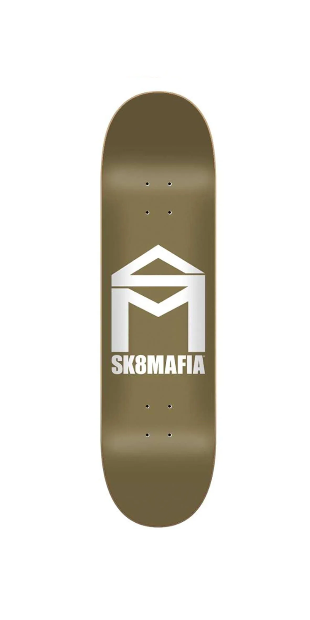 Skate mafia House Logo Gold Foil 8.25 x 31.38 Skateboard Deck Tabla Skate