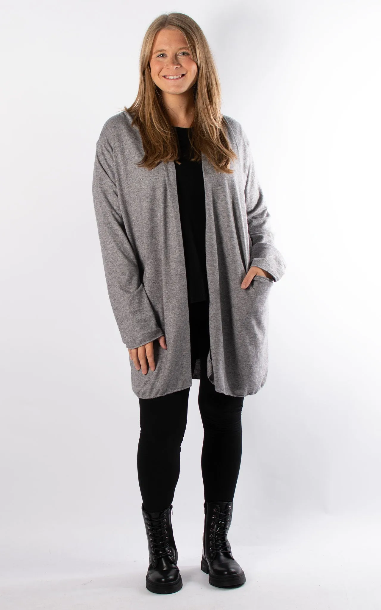 Soft Knit Cardigan | Grey