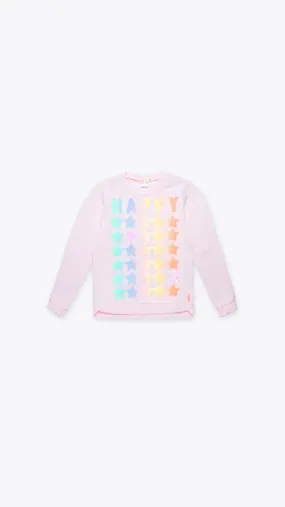 Sweatshirt with Multicolored Happy Stars