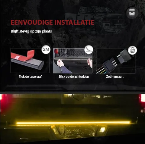 Tailgate Strip Light™ | Verhoog je zichtbaarheid op de weg