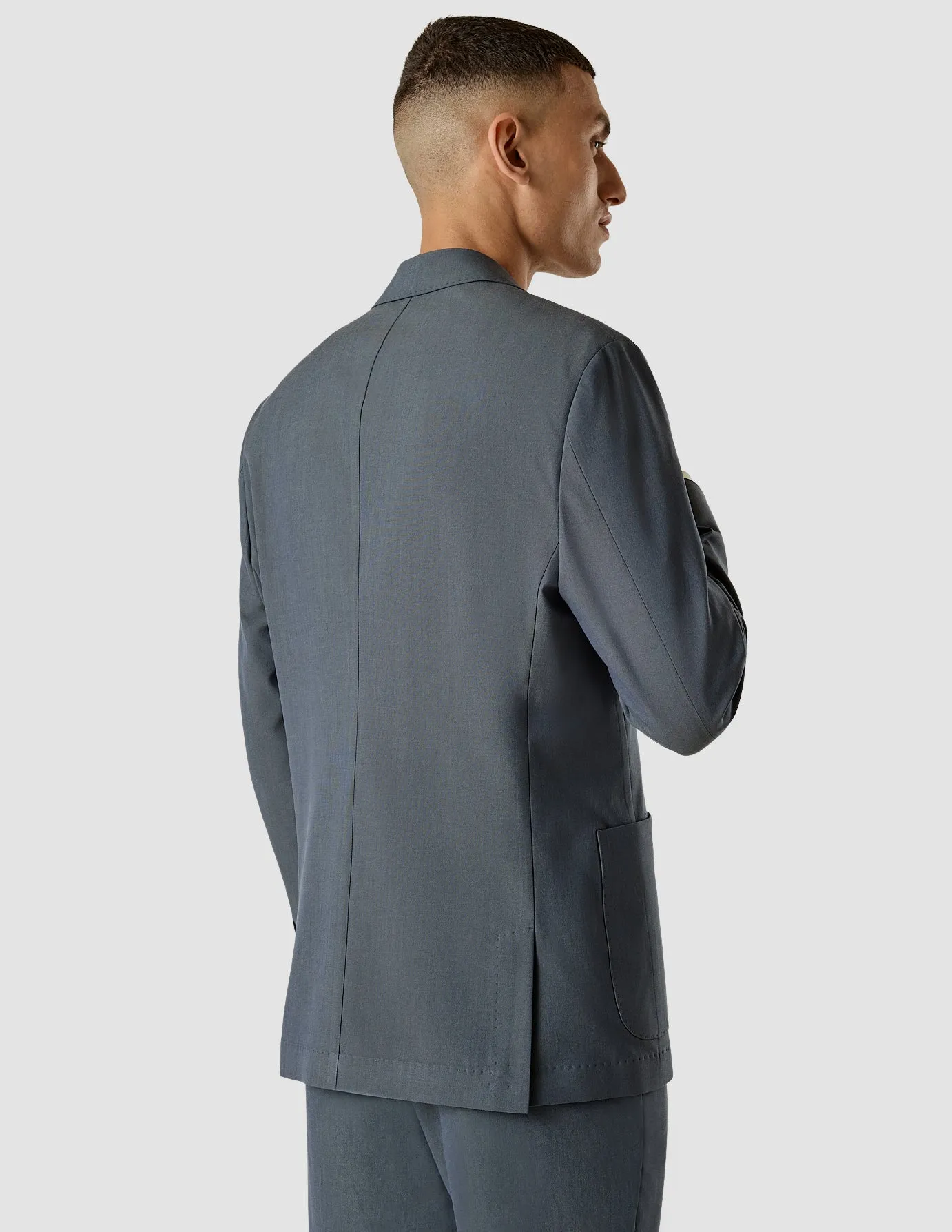 Tech Linen Blazer Navy