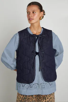 tilly gilet - indigo organic denim