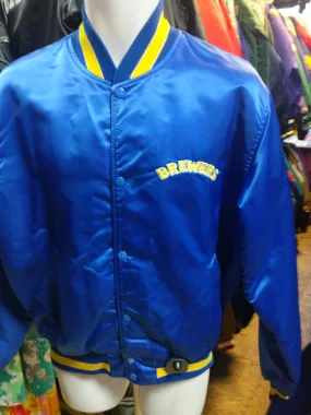 Vintage 80s MILWAUKEE BREWERS MLB Starter Nylon Jacket L