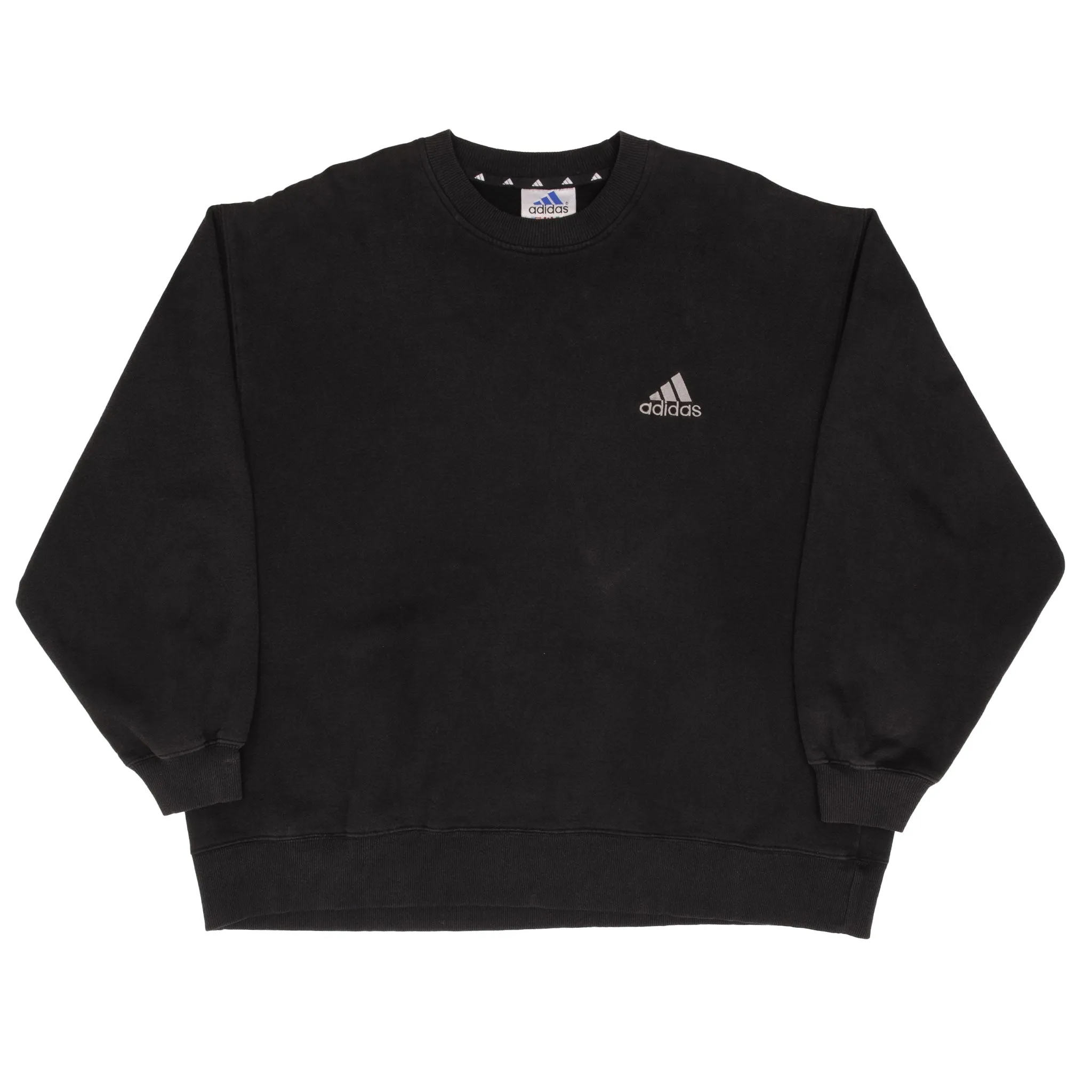 VINTAGE ADIDAS CLASSIC BLACK CREWNECK SWEATSHIRT 1990S SIZE XL